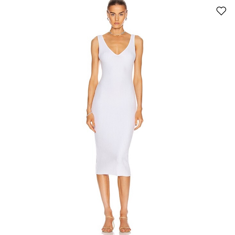 Enza Costa Rib Sweater knit tank midi dress